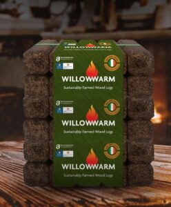 A bale of WillowWarm Briquettes